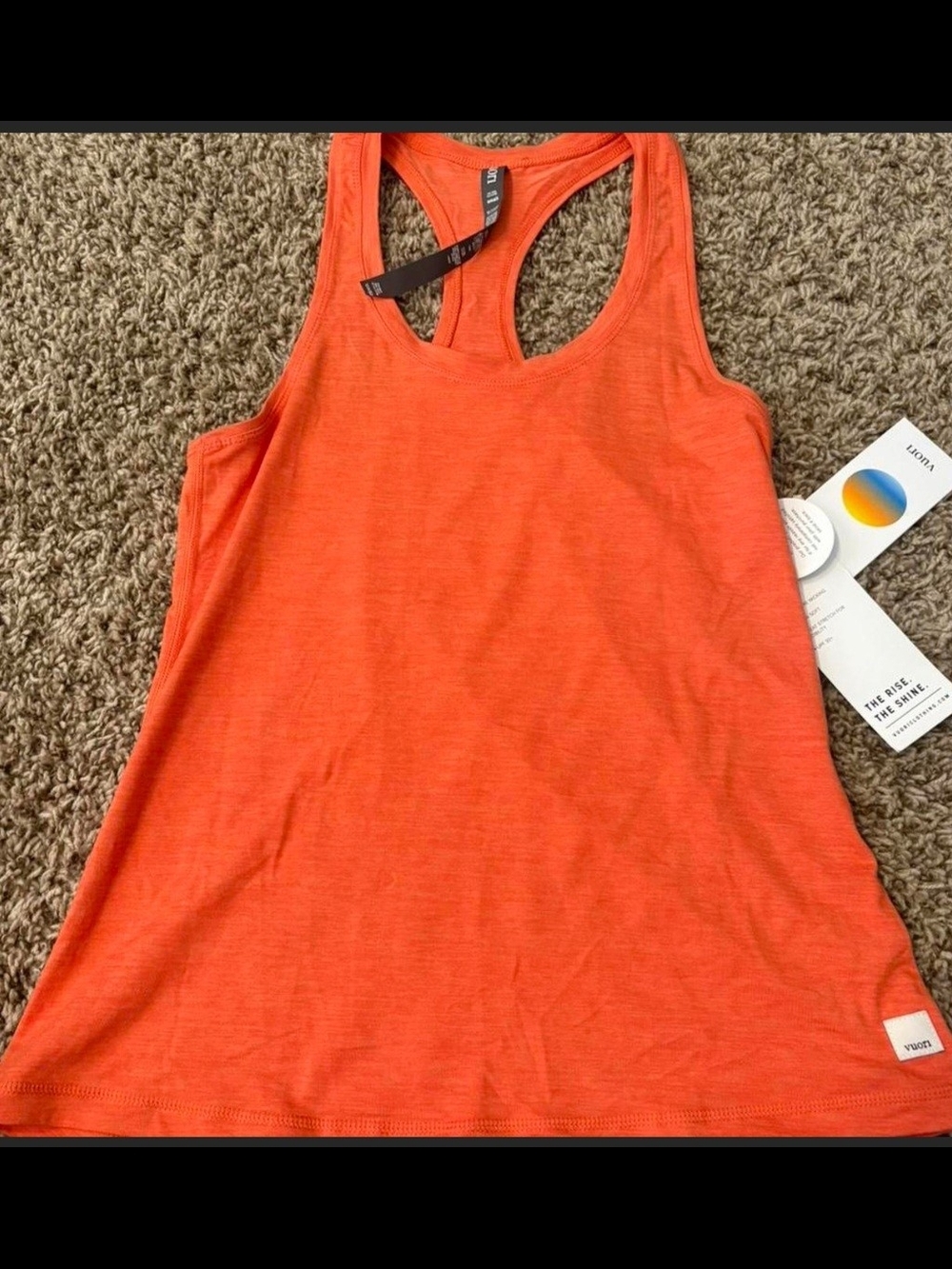 Vuori Coral-Orange Racerback Tank